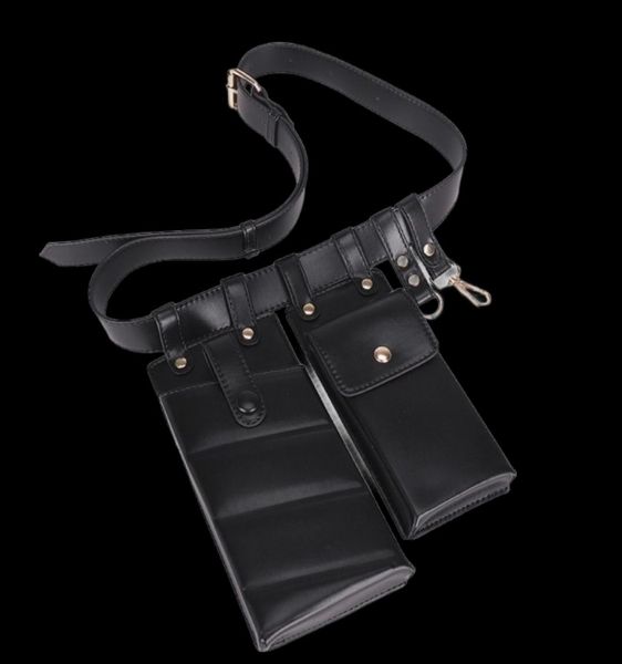 Punk PU Leder Fanny Pack Taillenbeutelgürtel für Frauen Umhängetasche Mobiltelefonpackungen Brust Frauen Geldbörse Taillenbeutel T200426787295