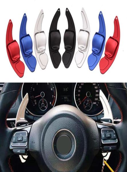 Autolenkradpaddel Verlängerung DSG Direktverschiebungsgetriebe -Paddelverlängerung für VW Tiguan Golf 6 Mk5 Mk6 Jetta GTI R20 R36 Blue Red4760755