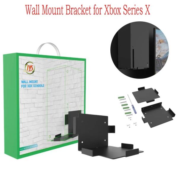 Ständer Spielkonsole Wandmontage -Klammer für Xbox Series X Metal Storage Holder Host Rack Ständer Zubehör mit Tools Paket Kit