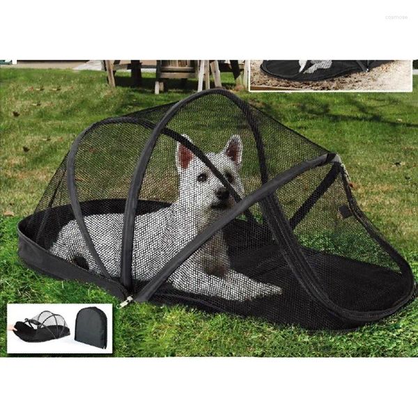 Кошачьи перевозчики Портативная собачья сетевая палатка складная клетка для маленьких собак