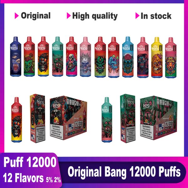 Puff 12000 Bang 12000 Puff Vapes Disponível Puff 12k Vaper E Cigarro 20ml Preenchido VOD VAPE 12K PUFGO COM 650mAH FLUSTO DE BATERIA BOLATE MASH MASH BOELHA SHISHA PEN