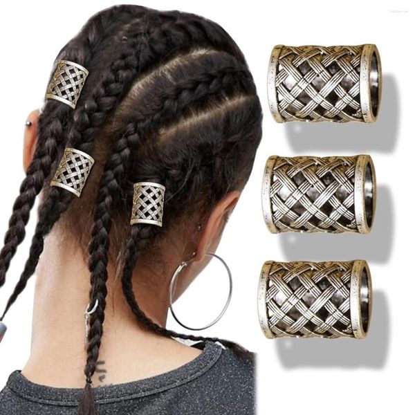 Clipes de cabelo 3x nórdico Viking Pirata 18 mm ERUNO DE BUSHO DREADLOCKS DREADLOCKS RING BRAID VOSTE CLIP PIN DWARVENENDEN JOENS ACESSORES DE PARTEM