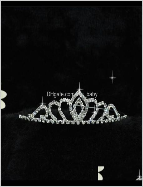 Свадебная свадебная свадебная подружка невесты Tiara Crown Girls Love Crystal Rhinestone Head ZGC7B QX50P1363936
