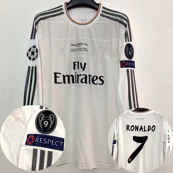 Real Madrids 13/14 Retro Futbol Formaları Erkekler Futbol Gömlek Fan Versiyonu