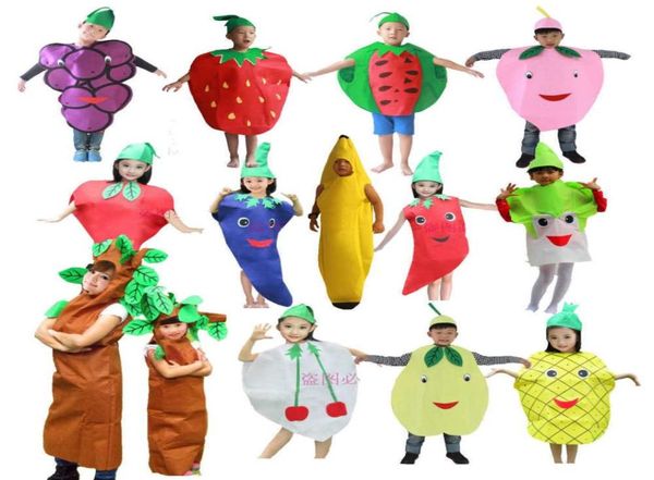 Bambini per bambini Halloween Frutto di cartone animato Verduti Costume Cosplay Banana Pumpkin Banana For Boy Girl Q09107354932