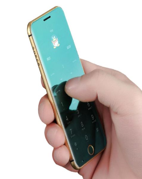 Nuovi telefoni cellulari sbloccati di moda Ultrathin Mobile Phone Display Metal Body Mp3 Dual Sim Cards FM Bluetooth D1750263