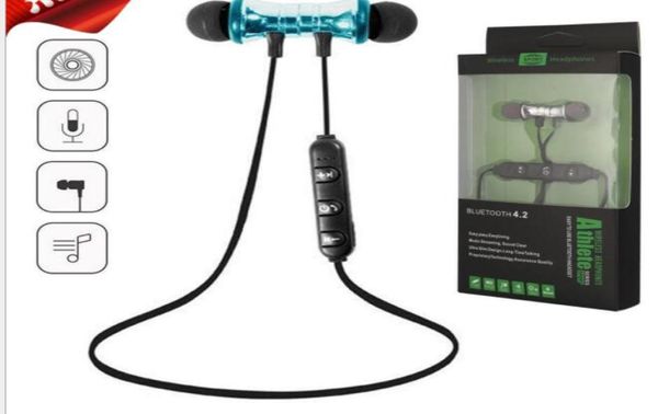 Neueste Bluetooth -Kopfhörer Magnetic Wireless Running Sport Ohrhörer Headset BT 42 mit Mikrofon MP3 -Ohrhörer für iPhone Smartphones3202062