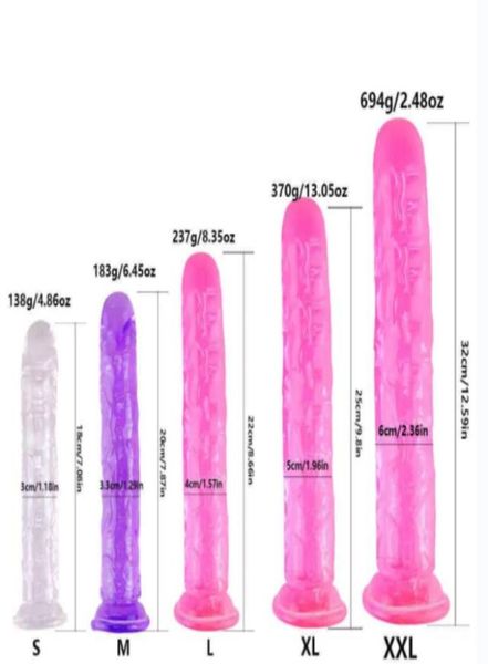 AdultShop Toys riesiger Dildo für Frauen erotische Soft Jelly Dildos weiblicher realistischer Penis Analstecker Strong Saugnapf -Becher GSPOT Orgasmus SHO8051944