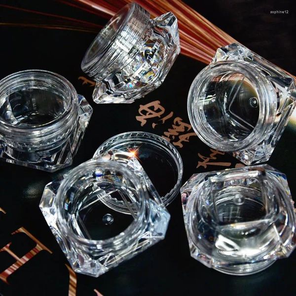 Speicherflaschen 100pc transparent kleine, nachfüllbare Flasche 5G (0,17 Unzen) Kosmetische leere Jar -Pot -Lidschatten -Lippen -Make -up -Gesichtscreme -Probenbehälter