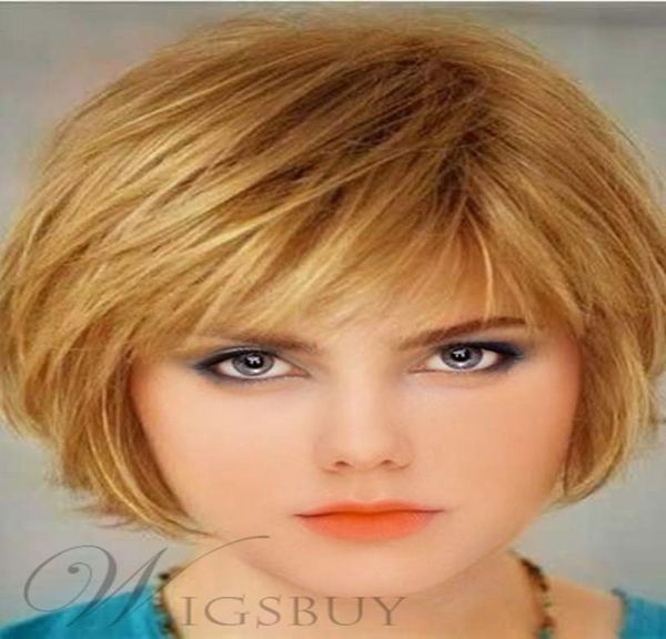 Güzel Kısa Düz Bob Saç Modeli Kapasız Sentetik Peruk 8 inç9390268