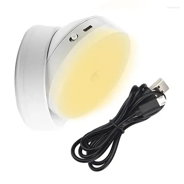 Luzes noturnas Sensor de movimento Luz de parede LED interna Detecção de 360 graus Mini Warm White Nightlight