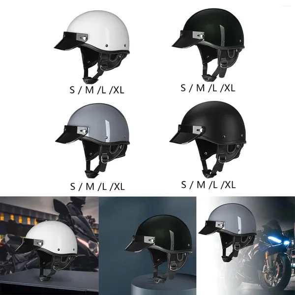 Caschi motociclisti Casco da moto Protezione da sole estate Confortevo di bici elettrica a mezza cappa per adulti per uomini donne adulti