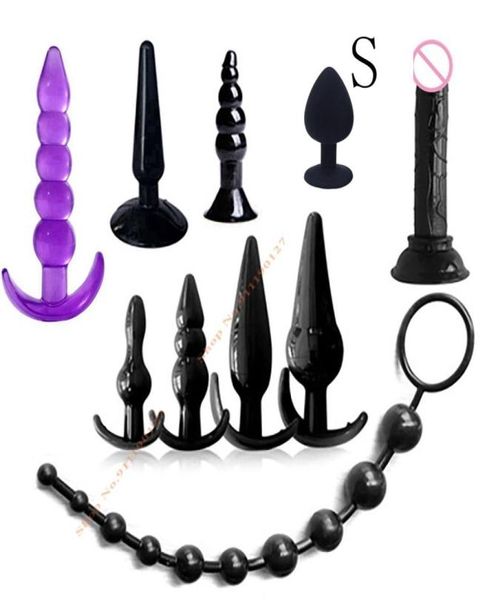 MASSAGEM VIBRATOR BUMP Anal Plug Plug Set Sensuality Sensuality Butt Butts Kit Kit Sexual Prostate Massager Toys para Casais Di6219025