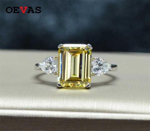 OEVAS 7 Carats High Carbon Diamond Sparkling gircon Carings для женщин высочайший качество 100 925 стерлинговых серебряных ювелирных изделий 2206567454
