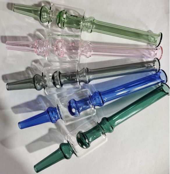 Neueste Twist Bunte Pyrex Stick Glasrohre Filter Handpipes Zigarettenhalter Dabber -Spitzen tragbare innovative Rauchöl -Rigs Strohrohr