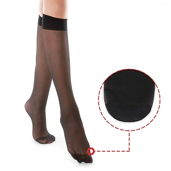 Donne calzini da donna Sheer Knee Highs collant con calze in nylon di punta rinforzata 20d in nylon per uomini stivali da calzino atletico