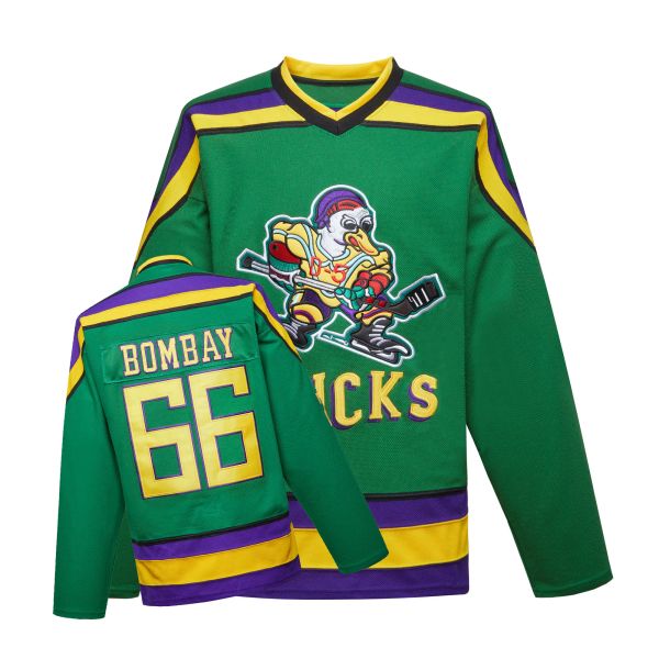 Hockey Cool Hockey Green Ducks Eis Hockey Übung Training Jersey Street Shirt #66 Bombay #44 Reed #33 Goldberg #21 Portman