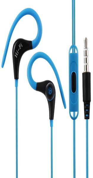 Fones de ouvido esportivos de 35 mm em fones de ouvido com ruído de ruído da orelha com fones de ouvido com fio de earhook de microfone para iPhone samsung smartpho8990144