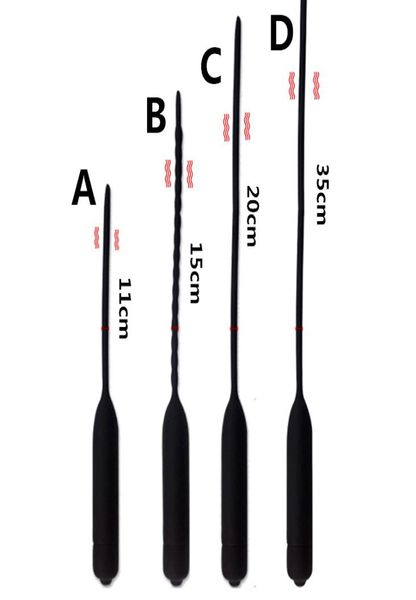 Massage Urethral Dilatator Penis -Stecker Vibrationsinsertion männlicher Harnröhrenkatheter -Klang Vibrator Sexspielzeug für Männer Silikon Mastu8172223