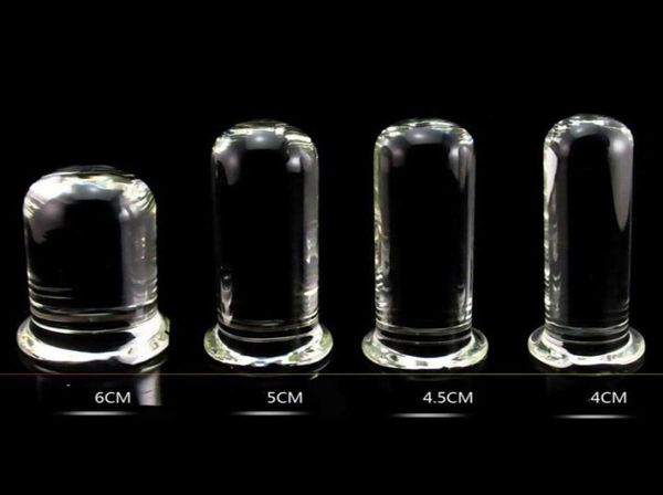 NEU 6 Size Glass Dildo Big riesiger Glaswaren Penis Kristall Analstecker Erwachsene sexy Spielzeug für Frauen G Spot Stimulator glatt Beautiful6451575