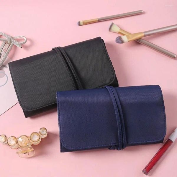 Bolsas de armazenamento Bolsa feminina Travel Makeup Artistes Brushes Fold Tools Bag Organizer Brush Cosmetic Brush