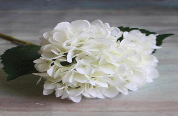 Flor de Hydrangea Artificial 47cm Fake Silk Single Touch Real Hedgeas para Centrões de Casamento Party Home Party Decorative Flowers GA14410000