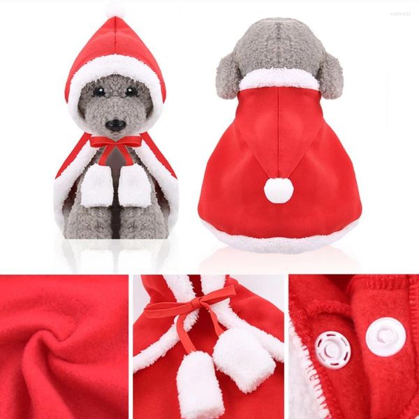 Abbigliamento per cani Cute Cat Costume Christmas Antlers Cappello Cloak Halloween vestiti per travestimento piccolo anno Set di accessori divertenti per animali domestici divertenti