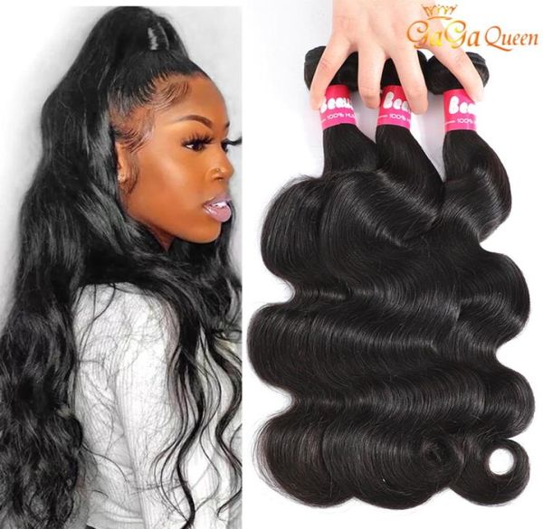 Roh Indian Jungfrau Human Hair Body Wave Bündel natürlicher gesamter Anbieter Brasilianer 3 Bündel Deal Doppel Wuf 9427218