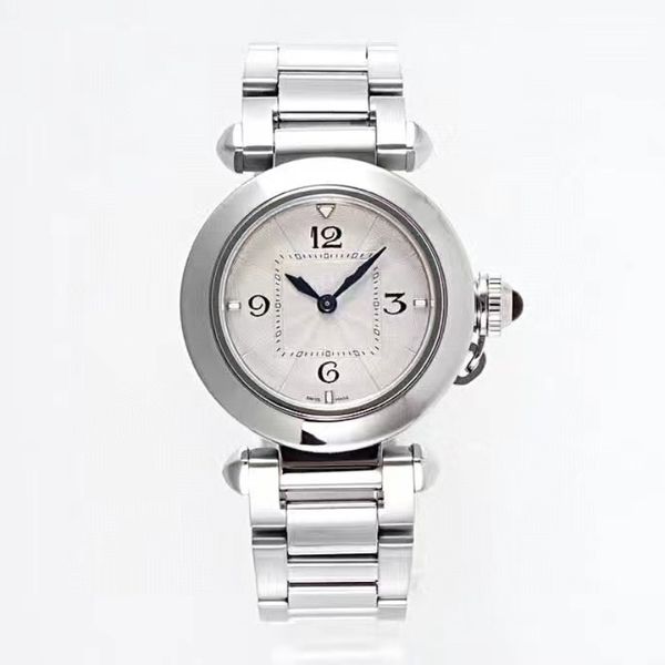 Pasha de alta qualidade Feminina relógios de diamante feminino importado Stofire Sapphire Spinel Configurando pulseira rápida de liberação de 30 mm de alta resistência à água relógios de luxo