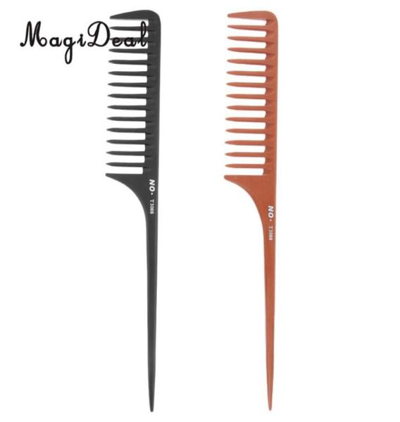 Escovas de cabelo Profissional 2pcs 106 polegadas pente de cauda antistática de corte de dente largo Definir a ferramenta de cabeleireiro de salão 3792881