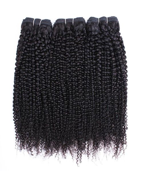 Natürliche Farbe 3 Bündel Afro Kinky Curly Remy Indian Human Hair Weben 1026 Zoll ohne Absatz 4204751