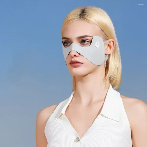 Sciarpe estate maschera di seta a colore solido crema solare per la protezione copertina per la protezione velo per occhio di protezione UV Eyes Women/Girls