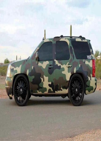 Grande camuflagem verde da floresta vinil para filme de adesivo de camo de carro com o veículo de liberação de ar tamanho gráfico 5x32ft67ft98ft 4330466