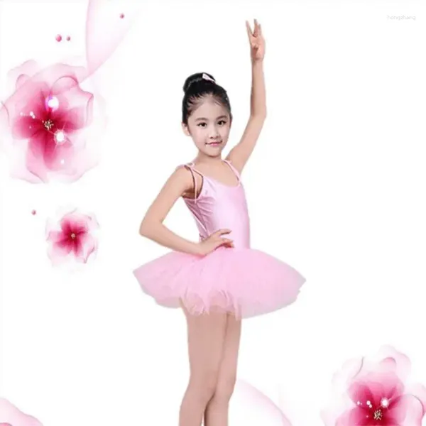 Bühne Wear Kids Tanz Sling Ballet Rock Mädchen Kostüme Sport Kleidung kleine Prinzessin flauschig
