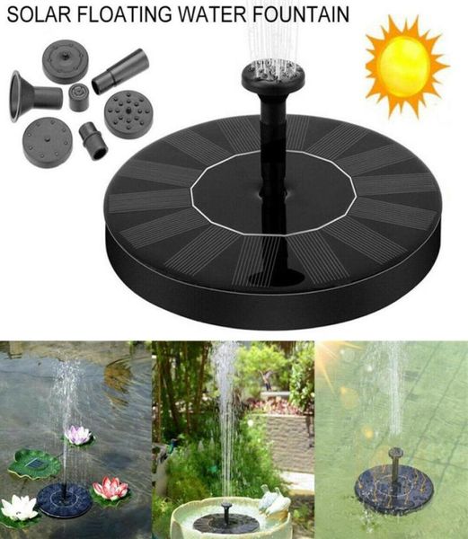 Solar angetriebene schwimmende Pumpe Wasserbrunnen Birdbat Haus Pool Garten Dekor AS01A1 Solar Fountain DC bürstloser Wasserpumpe255p1469005