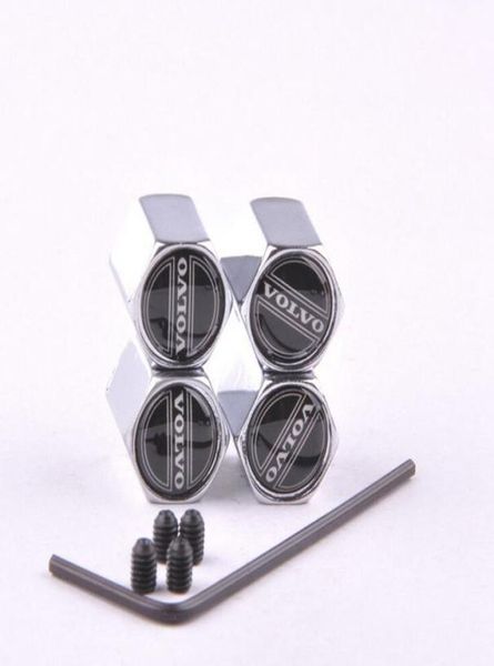 4pcs de carro anti-roubo de carros de carro Tampas de pneu de moto de moto tampas de pneu de válvula de caule para C30 S40 XC60 XC90 V60 V40 S60 S806430005