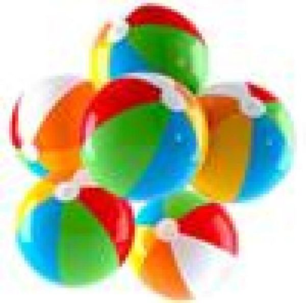 22 cm Sflable Beach Ball Classic Rainbow Color Balloon Birthday Birthday Party Party Summer Water Toy Fun Play Beachball Game per 5094755