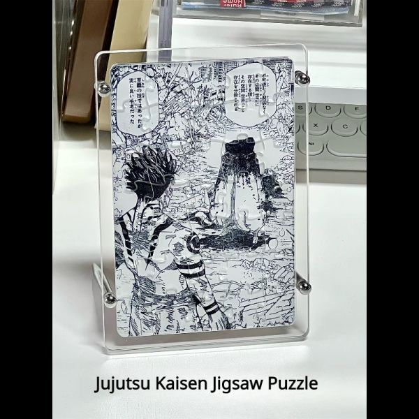 Frame manga giapponese jujutsu kaisen gojo satoru anime twodimensional acrilico periferico periferico entusiasmo puzzle