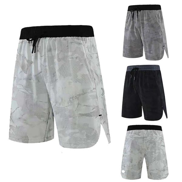 Men Yoga ostenta shorts de camuflagem seca rápida com bolso celular casual ginástica academia calça 5533ess