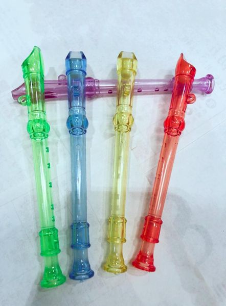 Recorder -Spielzeug pfeifende Mini Halskette kleine Flöte Farbe Kinder Originalität Klarinette Kind frühkindlich transparent3034522