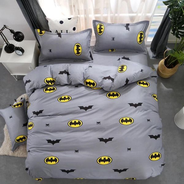 Bedding Sets USA Russian Cartoon Kids Kids Kids Cobert Toupet Conjunto de edredom 2/4 PCs Twin Single 140x200cm Tamanho