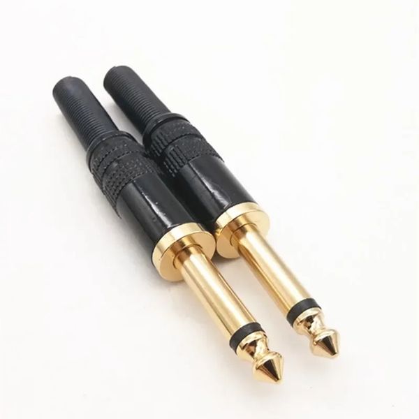 6.5 Mono -Steckermikrofonstecker -Montage -Anschluss -Audio -Lautsprecher mit Feder 6,5 mm 1/4 Zoll Mono -Audioanschluss