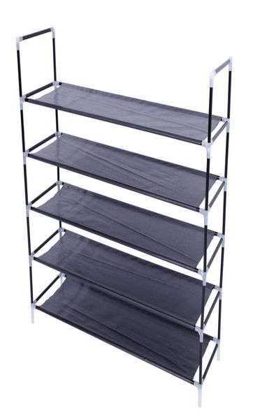 5 Sapatos de camada Rack Stand Storage Organizador de tecido não tecido com o armário de armário empilhável do USA9752058