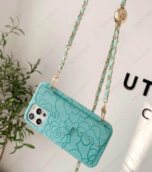 Design Regolable Chain Telefono per iPhone 13 13Pro 12 12Pro 11 11Pro xs xs XR 8 7 8Plus 7Plus Letter Flower Case Slot8913000