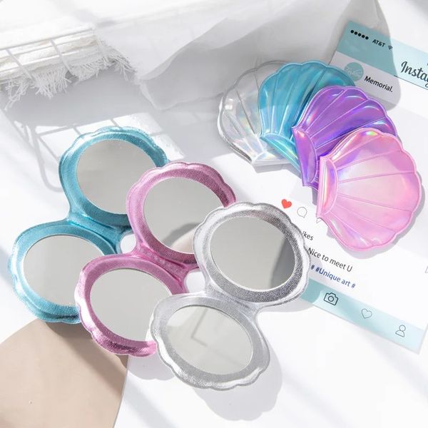 Mini -Make -up tragbarer kompakter Taschenspiegel 10x Vergrößerungs -Make -up mit Beleuchtung doppelseitiger Waschtisch -Runde Spiegel