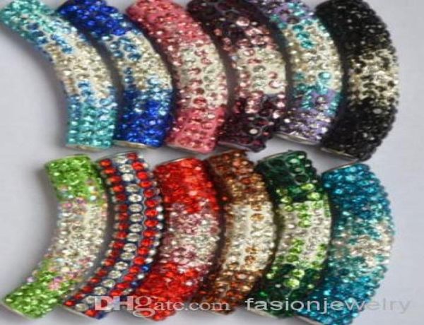 30 PCSLOT 45 cm MIXED Milicolore Micro Micro Pave Cz Cristallo Cristallo Cambiamento Graduale Tubi Tubi lunghi perle piegale Braccialetti RISULTATI1487319