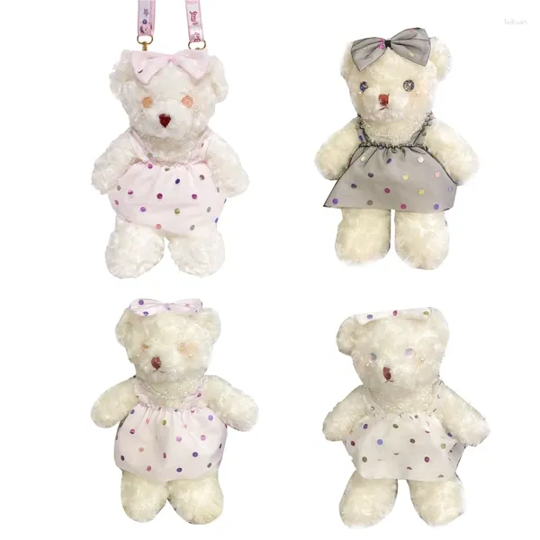 Sacchetti della gonna pelosa borse peluche spalla a tracota per bambini