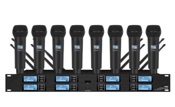 Professionelles UHF -Wireless -Mikrofon 8 Kanal Handheld Lavalier Stage Performance Conference 2106104931239