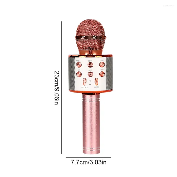 Microfoni karaoke microfono portatile portatile portatore per microfamiglia per microfono ktv fornisce accessori elettronici rosa