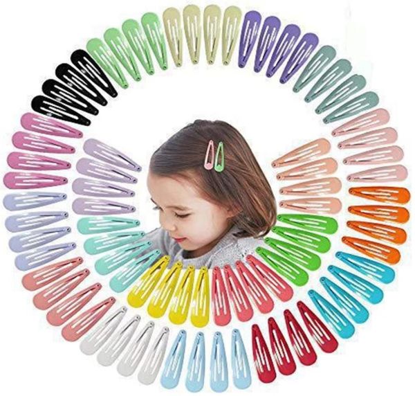 5 cm Colore solido Metal Hairpins Girls Snap Hair Clips for Children Clip Clip Pins5901607